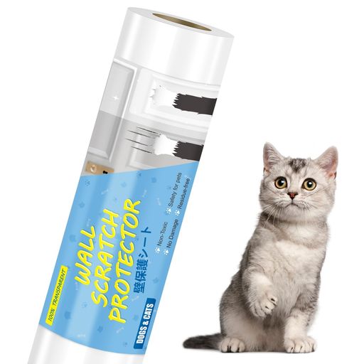 JDHON 猫 壁紙保護シート はがせる 壁紙シール 90CM×10M爪とぎ防止シート ひっかき 防止 落書き対策 半透明 艶消し ペットしつけ 賃貸OK 壁/家具/柱/机/ドアなどの傷 汚れ防止 貼るだけ簡単