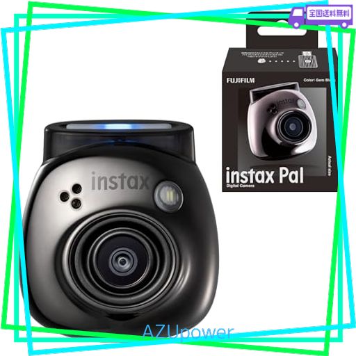富士フイルム(FUJIFILM) 手のひらサイズカメラ チェキ INSTAX PAL ジェムブラック 広角レンズ マルチフォーマット INS PAL BLACK