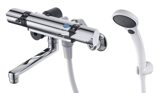 SANEI(サンエイ) サーモシャワー混合栓 浴室用 手元ストップシャワー 節水 ホース長さ1.6M パイプ170MM 断熱 やけど防止 日本製 SK18121CT2-13