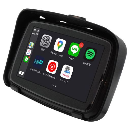 MTK 5インチ バイク用 防水 ポータブル ディスプレイオーディオ ワイヤレス CARPLAY ANDROIDAUTO PDA-05B