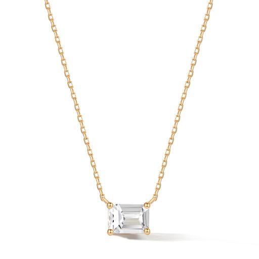 [FANCIME] ダイヤモンド ネックレス レディース 「GOLDEN SQUARE」 0.5カラット (D-E/VS) エメラルドカード K14 イエローゴールド ラボグロウン 1石 男女兼用 誕生日 記念日 母の日 プレゼント ギフト…