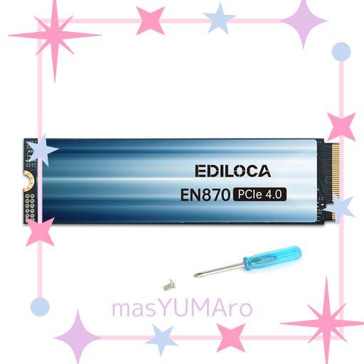 EDILOCA EN870 SSD 4TB PCIE 4.0 NVME M.2 2280 PS5動作確認済み 最大読込: