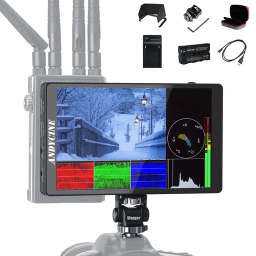 ANDYCINE C7 LITE 7インチ タッチ式 フィールドモニター 『3つの給電方法』 【 4K60HZ対応 HDR対応 カスタム3DLUT 】 1920X1200 FHD IPSパネル 1200:1コントラスト比 160°広視野角