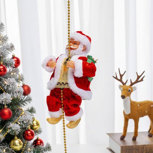 ❤️クリスマス サンタ ツリー はしごのぼり サンタクロース 1人 Xmas装飾品 サンタクロース 電動人形 音楽付き 光る クライミング はしご登り