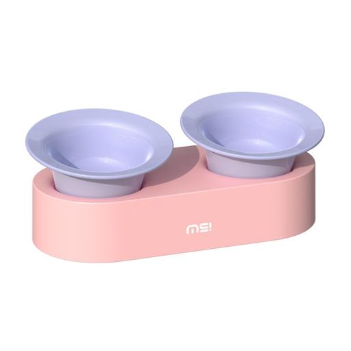 PETAIMIGO 猫用 ダブルフードボウル 陶器2個 9°傾斜 スタンド付き
