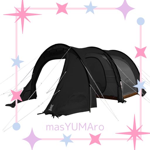DOD(ディーオーディー) カマボコテント3S【2~3人用】 2ルームテント T3-688-BK