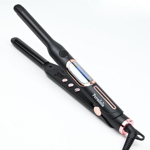 PERMINIA ヘアアイロン カール 12MM ミニ 高級 LCDスクリーン付き MAX230°C マイナスイオン発生 カールアイロン 細身 前髪 短髪 メンズ 男性 ショートヘア用 波巻き 男女兼用 立上り最短24秒 自動…