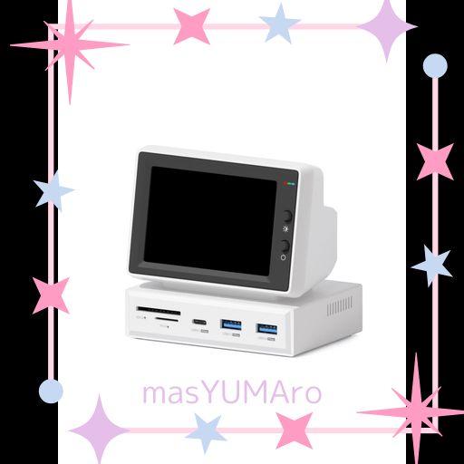 HAGIBIS IPSミニモニター 3.5インチ USB-C ハブ一体型 | AIDA64対応 / サブディスプレイ/MINI PC風設計 (960X640解像度)