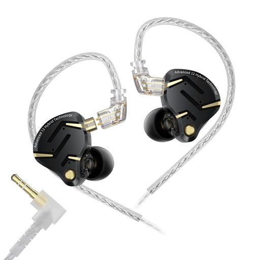 KZ ZS12PRO2有線イヤホン 1DD+5BA KZ ゲーミングイヤホン イヤモニ 内蔵電子クロスオーバー 高純度銀メッキケーブル付属 ゲーム/FPS対応 高遮音性 10MM超低周波ダイナミックドライバー リケーブ… 6,066円