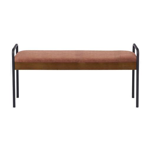 関家具 ベンチ 幅110×奥行38×高さ52CM リグレード ナチュラル/オレンジ(コーデュロイ) 470428 14,404円