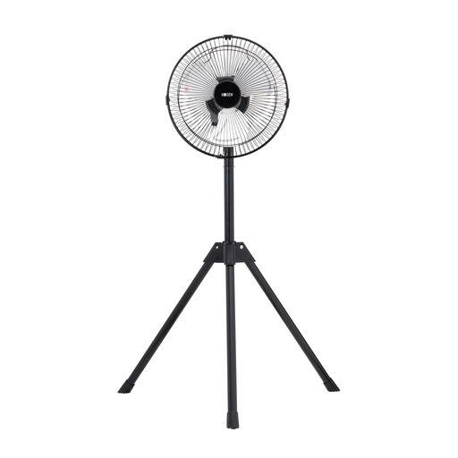 広電(KODEN) 工業扇 工場扇 業務用扇風機ミニ 25CM 三脚スタンド型 高さ74~93CM 上下左右360°ラウンドムーブ送風 自動首振り 風量3段階 ワンタッチ折りたたみ脚 持ち運び簡単 アルミ羽根 ブラ…