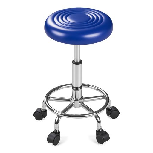 VECELO スツール 座面高さ50〜65.5CM 幅32×奥行32×高さ50CM 3.5KG ネイビー 美容室や施術スペースに映える爽やかチェア 耐荷重102KG