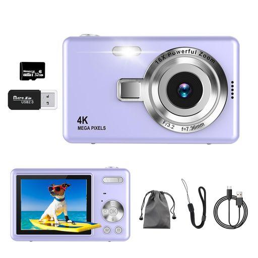 デジカメ【4K動画撮影、5000万画素】デジタルカメラ 32GB MICRO SD