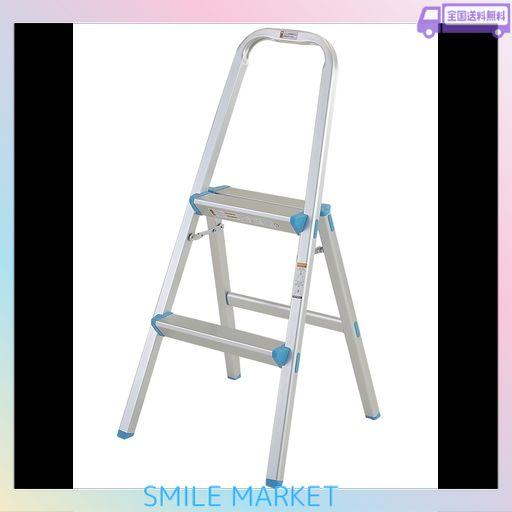 ピカ(PICA) ピカコーポレイション 踏み台 上わく付き踏台 2段 高さ56CM PFD-2A オールアルマイト仕上げ 折りたたみ 軽量 アルミ製