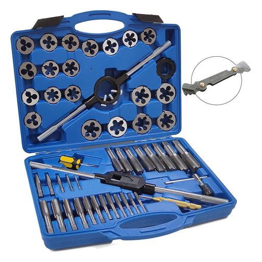 GEATAOL タップダイスセット 52PCS M6-M24 ねじ穴 ねじ山修正 ピッチゲージ付属 ねじ切り 車体整備