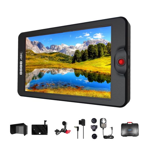 OSEE G7 カメラモニター ビデオモニター 7インチ3000NITS 超高輝度 HDR / 3D LUT撮影モニター 1920X1200 フル 3G SDI 4K HDMI信号 入力/出力 アーム架台 DTAP ケーブル 電源アダプター V マウント