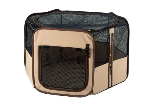 リッチェル(RICHELL) たためるペットサークル 90-90 ブラウン 90×78×52CM 犬 サークル ポリエステル 088261