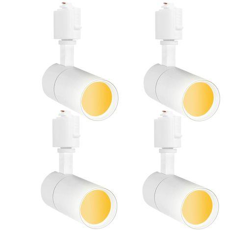 ライティングレール用スポットライト電球色100W相当 大光量1000LM 消費電力10W, 照射角度調節可能 一般家庭照明/演出照明/商業施設/店舗・商品展示用 (ブラック 4個セット)
