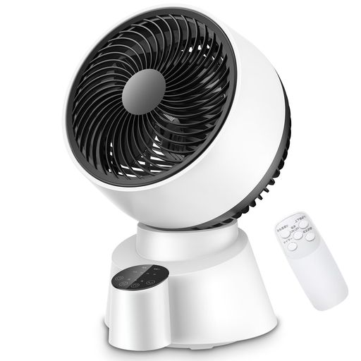 サーキュレーター 静音DCモーター 大風量 6段階調節 上下左右自動首振り リモコン付き 卓上扇風機 分解洗える 0.5-7.5Hタイマー機能付き 持ち運び タッチパネル搭載 自動消灯 節電 25畳 パワ…