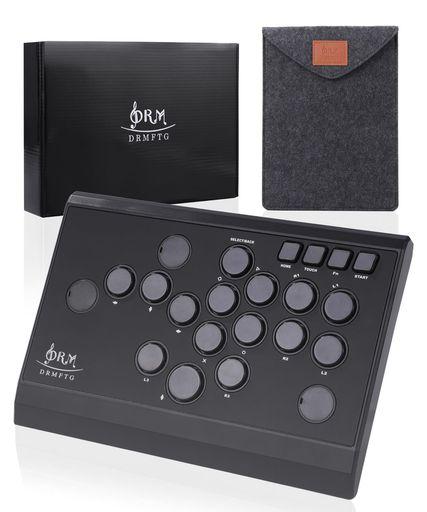 【ボタン配置を自由に選べる】DRMFTG DRM SLIM レバーレス アケコン レバーレスコントローラー 静音 CHERRYMX銀軸 応答速度0.8MS 薄型 軽量 ホットスワップ対応 PC SWITCH2【日本企業が開発】 (PC版)