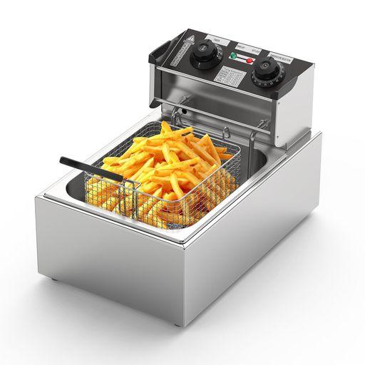 BRISUNSHINE 電気フライヤー 10L 卓上フライヤー 業務用 揚げ物器 60°C-200°C温度調節 タイマー機能付き 家庭用 大容量 100/？110V 1600W ステンレス鋼 省エネ 防錆性あり お手入れ簡単 日本語説明…