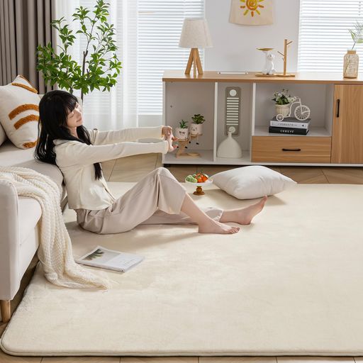 KEUSNIX ラグ カーペット 高反発 ラグマット 極厚25MM 絨毯 厚手 130X185CM 1.5畳 滑り止め付 抗菌・防ダニ加工 オールシーズン快適 リビングマット ふわっと手触り じゅうたん こたつマット 床…