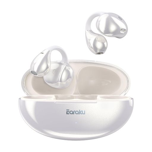 【音質至上主義・アクセ感覚】EARAKU SOUNDCLIP イヤーカフイヤホン オープンイヤー ワイヤレス BLUETOOTH (ホワイト) 9,951円