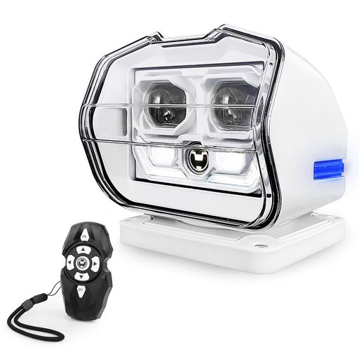 PXPART LED サーチライト 60W 360度回転 180°自動回転 遠隔操作 ボート前照灯