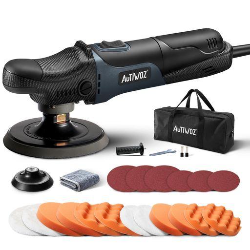AUTIWOZ W04 ポリッシャー 車 シングル RO AC100V式100/125 MM交換式ヘッド ミニ カー 電動 ロータリー小型 軽量