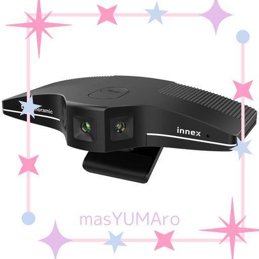 INNEX C831 AI搭載 4K解像度 自動顔追尾オートフレーミング 5倍デジタルズーム180°超広角パノラマWEBカメラ ノイズキャンセリング デュアルマイク内蔵 AI自動フレーミング 自動光補正 ZOOM/SKYPE/…