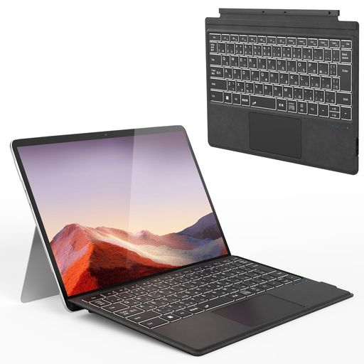 OMIKAMO サーフェス プロ キーボード ワイヤレス SURFACE PRO 3/4/5/6/7/7+対応 JIS標準日本語配列 SURFACE キーボードBLUETOOTH 5.3 トラックパッド付き TYP-C充電式 カバー兼用 薄型 軽量