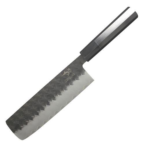 漁川 菜切包丁 【刃渡り175】 【ダマスカス和包丁】【高級料理包丁】 和式3層割込槌目VG10包丁 【野菜切り 肉切り 魚切り】