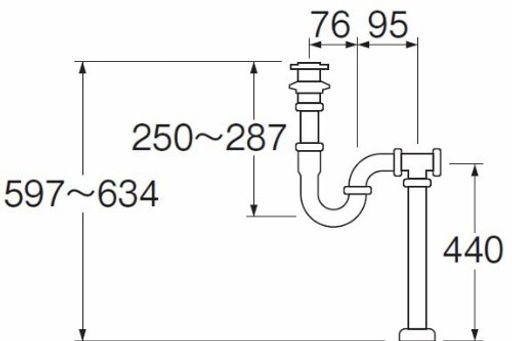 SANEI(サンエイ) 【洗面用S・P兼用トラップ】 パイプ径32MM H7010-32 12,192円