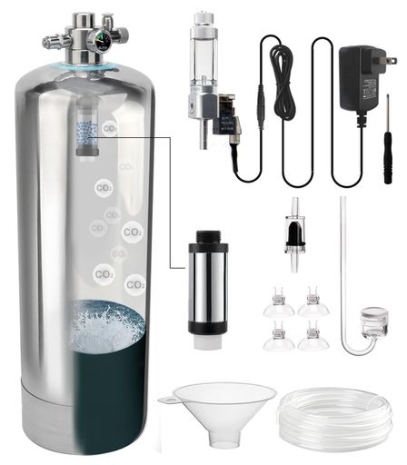 CLSCEA クレシー G900S-JP グレードアップ版 水草用化学反応式 CO2ジェネレーター CO2ボンベ ステンレス キット CO2添加装置セット 水槽 CO2 セット CO2 添加 大型水槽に適用 電磁弁付き