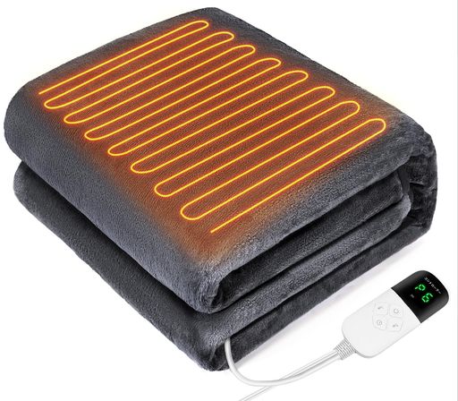 電気毛布 掛け敷き兼用 HESHARE 188×130CM 【両面フランネル素材・大きいサイズ】 電気ブランケット 4段階切タイマー 8段階温度調節 電気ひざ掛け 厚手生地 3分速暖 丸洗い可能 抗菌 防臭 ダ…
