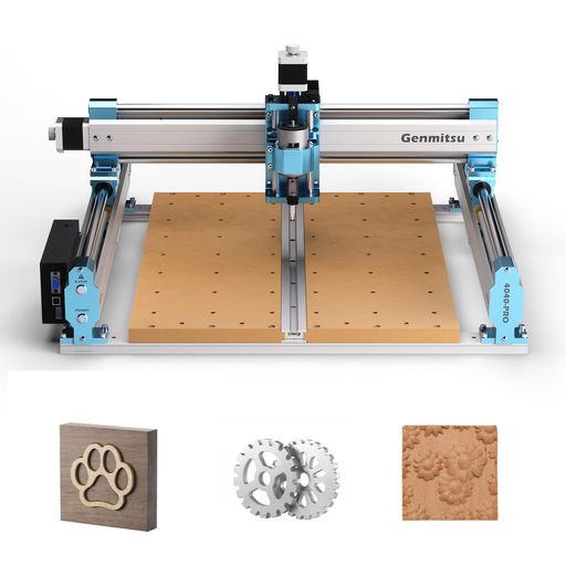 GENMITSU CNC ルーターマシン 4040-PRO、木工金属アクリル切削フライス加工用、GRBL コントロール、リードスクリュー駆動
