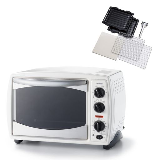 TWINBIRD(ツインバード) コンベクション オーブントースター ノンフライ 二段調理 ピザプレート レシピブック付 温度調節可能 ホワイト TS-4179W 14,661円