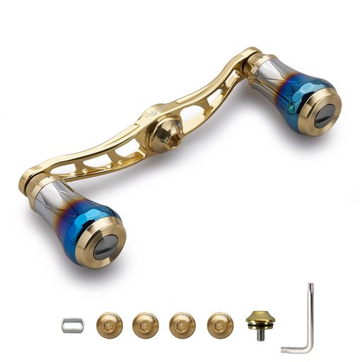 HEIGHTEN V2.0 90MM/105MM/115MM ベイト リール ハンドル シマノ(SHIMANO) ダイワ(DAIWA) アブガルシア(ABU) 通用 ベイトリール 用 航空アルミ製 AURORA SERIES (V2.0-90MM -