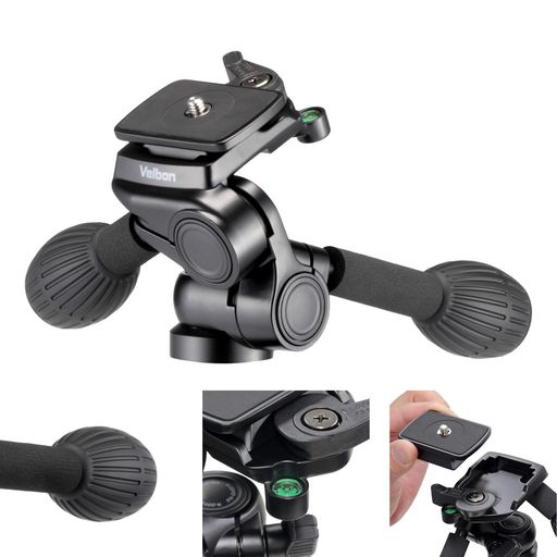 ベルボン VELBON 3WAY雲台 PH-G40D N AZ クイックシュー機構 一眼レフ ミラーレス パン ティルト 水準器 AMZPH-G40D-N 0017915835672