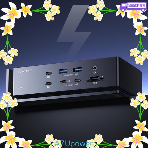 IVANKY FUSIONDOCK MAX 1 THUNDERBOLT 4と互換性があります、20-IN-1 QUAD 6K@60HZモニタードッキングステーション、40GBPSドック FOR MACBOOK M1/M2/M3/M4