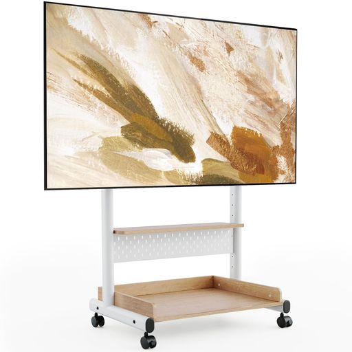 FITUEYES テレビスタンド Kシリーズ テレビ台 マウント付き 40~85インチテレビ対応 耐荷重60KG 有孔ボード付き 高さ調節可能 大容量収納 安定性よい 木製 オーク K-A207213WN