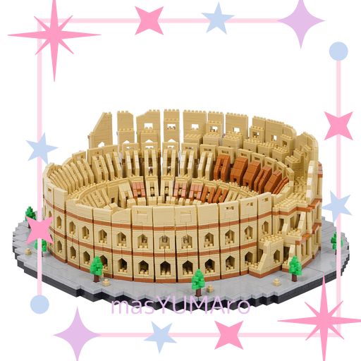 LULUFUN マイクロブロック コロッセオ 円形闘技場 ローマ おもちゃ ミニブロック ROMAN COLOSSEUM 建物 世界遺産 模型 子供 大人 誕生日 クリスマス プレゼント 人気(5594 PCS)