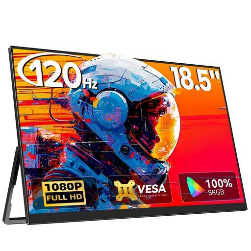 18.5インチ 120HZ モバイルモニター NEWSOUL ポータブルディスプレイ ゲーミングモニター FHD 1080P 100%SRGB VESA対応 非光沢 スピーカー内蔵 TYPE-C/HDMI接続 サブモニター 持ち運びモニター