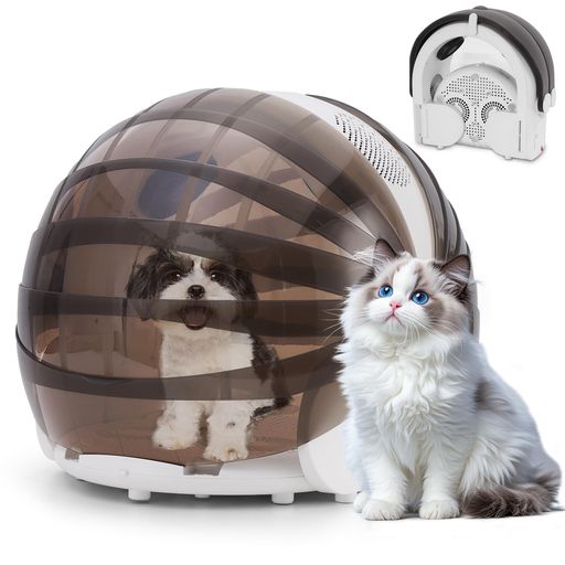 HOVONO ペットドライルーム 【在庫一掃】猫 ドライボックス 折りたたみ 犬 ドライヤー ハウス 乾燥機 8基の高速ファン 静音 大容量 風速温度時間調整可能 オールシーズン マイナスイオン …
