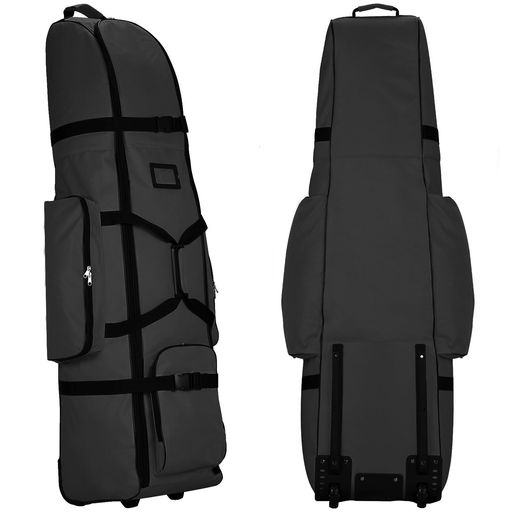 IPTIENDA ゴルフバッグカバー キャスター付き 9.5型まで対応 900D トラベルカバー ゴルフ航空バッグ (ブラック)