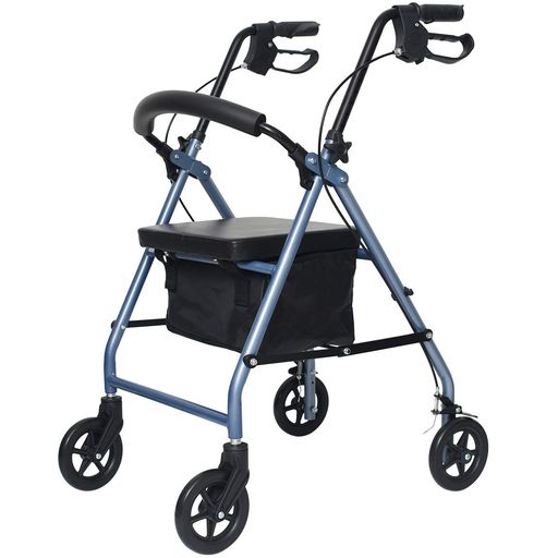 CIFIC 歩行補助車 折りたたみ 座れる 年寄り サポーター ブルー