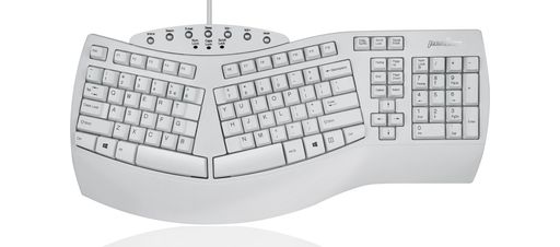 PERIXX(ペリックス) PERIBOARD-512WUS エルゴノミクス キーボード 白 有線 フルサイズ 人間工学 左右分離型 104キー 立体カーブ 腱鞘炎防止 【正規保証品】英語配列 (有線・ホワイト)