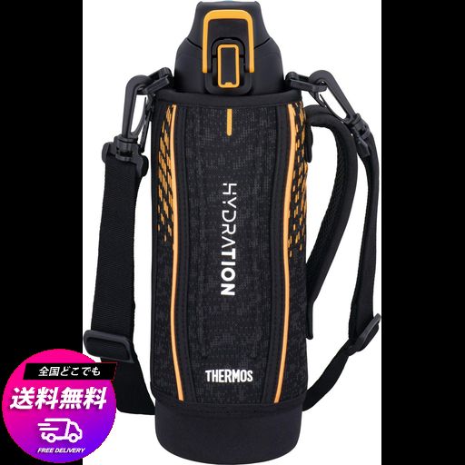 サーモス 水筒 真空断熱スポーツボトル 1L ブラックオレンジ 保冷専用 FHT-1001F BKOR