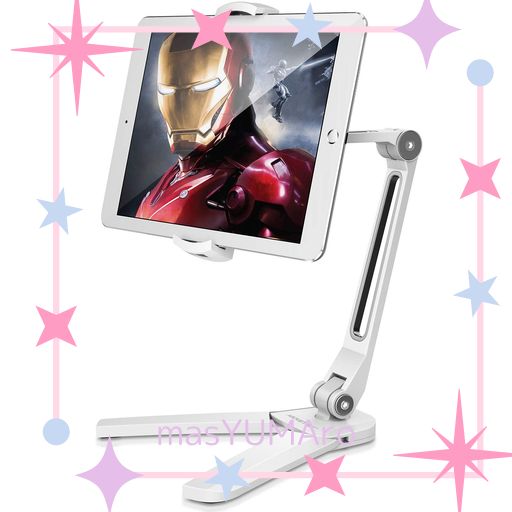 ABOVETEK タブレットスタンド 壁掛け 卓上 両用 IPAD アームスタンド 高弾性 折りたたみ 360°回転 自由調節 IPADホルダー スマホ アイパッド 4.7〜13.5インチのIPHONE IPAD MINI AIR SURFACE 6,307円