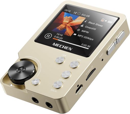 MECHEN HIFI MP3プレーヤー ハイレゾ音楽プレーヤー HIFI ロスレスオーディオプレーヤー 合金製 64GBマイクロSDカード付き 256GBまで拡張可能 操作簡単 省エネ ストラップ穴付き